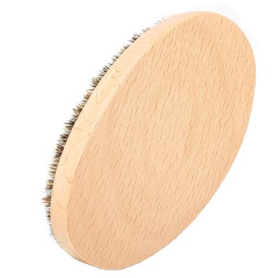 China Beards Beech Wood Varnish Outdoor Boar Hair Bristle Men Beard Brush for sale