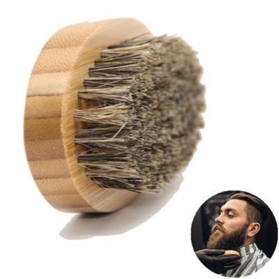 China High Quality 100% Natural Bamboo Wooden Shaving Brush Boar Stiffens Beard Brush For Men Beard Care for sale