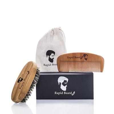 China Personal Care Private Label Beard Comb and Brush Kit and Wholesale Beard Mustache for Men's Grooming for sale