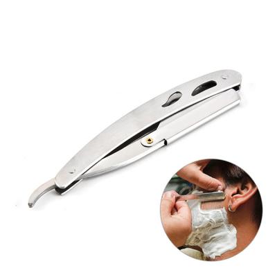 China Traditional High Quality Single Blade Men Manual Folding Stainless Steel Hand Beard Razor for sale