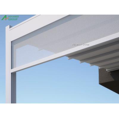 China Garden Shade Motorized Retractable Awning Pergola Awnings With Zipper Screen for sale