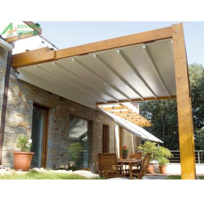 China Garden Commercial Motorized Pergola Aluminum Retractable Tent Roof Top Pergola for sale