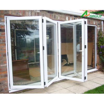 China modern hurricane proof bifold glass door / aluminum folding door for sale