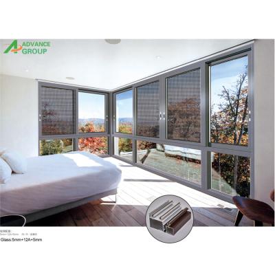 China Aluminum Casement Folding Thermal Cutoff Aluminum Casement Window Screen Windows With Good Price for sale