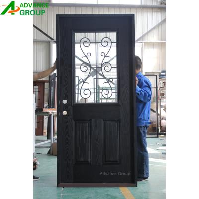 China Modern Design Waterproof Stable Waterproof Fiberglass Exterior Doors for sale