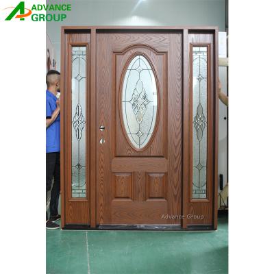 China China manufacturer exteriore waterproof fiberglass door with customized design for sale