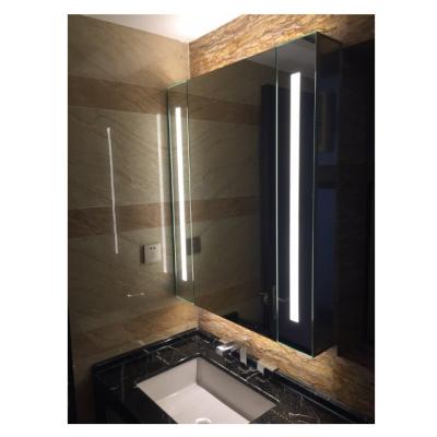 China Bathroom Vanity Mirror With Cabinet Sensor LED Light Aluminum Material for sale