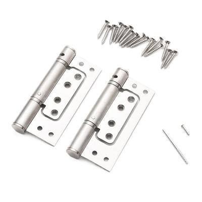 China Adjustable Tension Door Closer Hinges Stainless Steel Spring Hydraulic Damping Self Closing Flush Door Hinge for sale