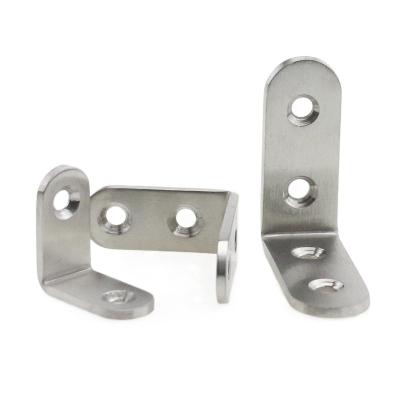 China Stainless Steel Factory China Customized Part L - Shape Support Screen Corner Code Furniture Hardware Sheet Metal Accessories for sale