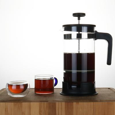 China Newest Sustainable Teapot Coffee French Press Infuser With Glass Handle for sale