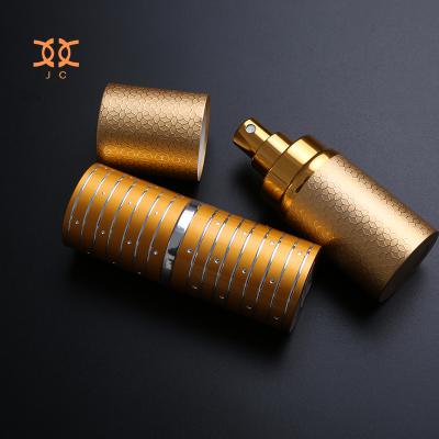 China Mist Pump Perfume Spray Atomizer 30ml OEM Luxury Gold Anodizing High End Aluminum Material Bottle for sale