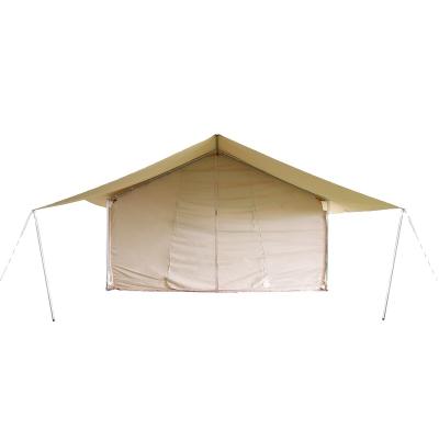 China Durable Double Roof Rust Resistant Cotton Canvas Wall Tent Waterproof Outdoor Camping Tents For Glamping for sale