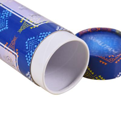 China Recycled Materials Eco - Friendly Round Paper Cans Kraft Paper Tube Boxes for sale