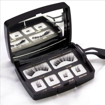 China 3D Magnetic Reusable False Eyelashes Magnetic Lashes With Magnetic Eyelashes Packaging Magnetic Box And Eyelash Tweezers Inside for sale