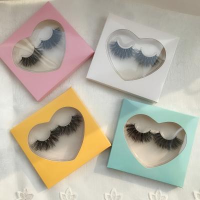 China Multilayer Real Mink Lashes Seller 3d Fluffy Mink Lashes With Customize Box Lashes Heart Shaped Packaging for sale