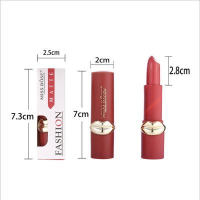 China Waterproof 2021 Lipsticks For Women Makeup Brand Sexy Lips Color Cosmetics Waterproof Lasting Miss Rose Nude Lipstick Matte Makeup for sale