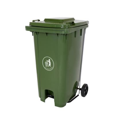 China Outdoor Stored Street Recycle 240 Liter Garbage Bin Bin With Pedal for sale