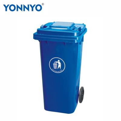 China Rolling Type En840 120l Liter Cover Plastic Pharmacy Rolled Recycling Bin Container Mobile Waste Prices for sale