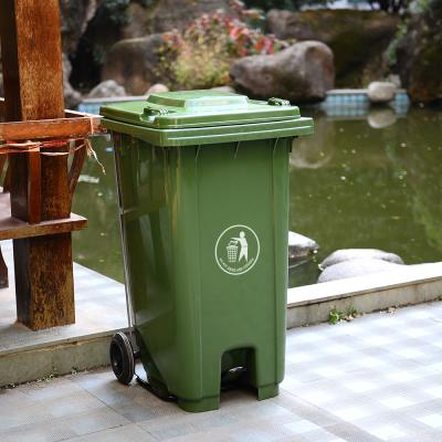 China Stocked 240l Foot Pedal Commercial Plastic Garbage Waste Containers For Sale for sale