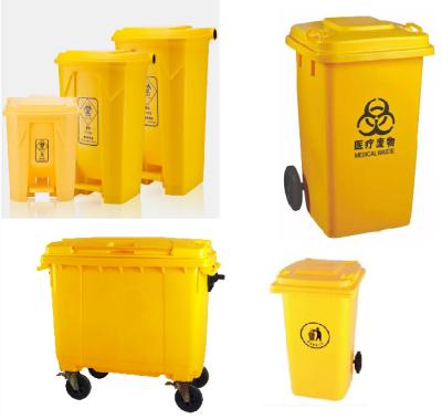 China 25L/70L/100L/120L/240L/360L/660L/1100L Foot Pedal Trash Bin Sustainable Plastic Waste Bin for sale