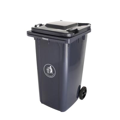 China 240 Liter Public Square Cheap Rectangle Garbage Trash Can Garbage Bin Outdoor Stocked Plastic Price for sale