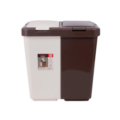 China Stored 10 L Recycling Waste Bins Waste Management With Compartments for sale