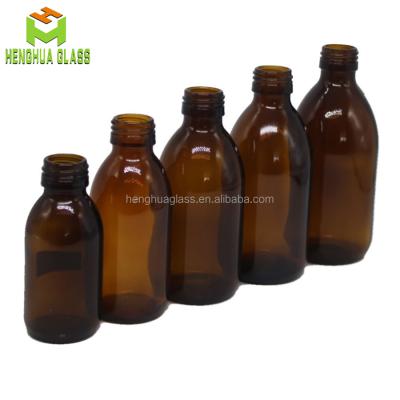 China Syrup in 100ml 125ml 150ml 200ml 250ml Oral Liquid Glass Bottle Common Syrup Amber Glass Bottle Wholesale for sale