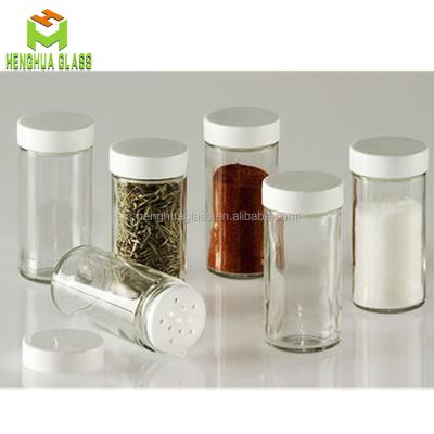 China Spice Pepper Salt 80ml Round Spice Simply Organic Glass Bottles Pepper Salt Glass Bottles for sale