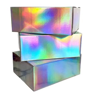 China Recyclable Small Medium Large Custom Designer Hologram Packaging Paper Boxes for sale