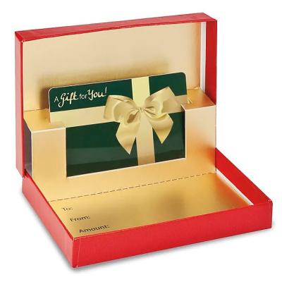 China Factory OEM Recyclable Black Paper Luster Wedding Gift Voucher Box Custom Printing Gift Voucher Box for sale