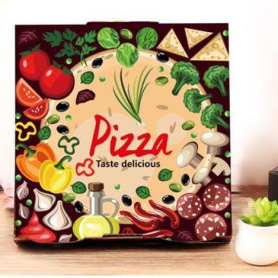 China 2022Custom Design Recyclable Food Box Corrugated Brown Paper Pizza Box for sale