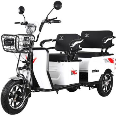 China Passenger 500W 48V 20AH Lithium Battery Range 80 Kilometer Electric Tricycle With Two Rows Of Seats for sale