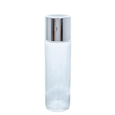 China 00440 Series 230ml Cosmetic Clear Glass Toner Bottle With Screw Cap for sale