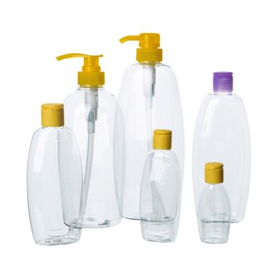 China Personal Care SHOFF 800ml PET Transparent Bottle Filled With Plastic Package for sale