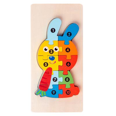 China 100% Hot Sales Eco-friendly New Design 3d Puzzles Various Animal Car Model Kids Jigsaw Puzzles Wholesale Montessori Educational Wooden Toys for sale