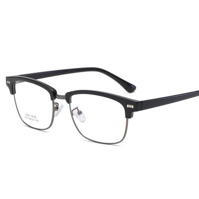 China For Promotional Good Quality Plastic Metal Sight Reading Glass Half-Rim Optical Eyewear For Men for sale