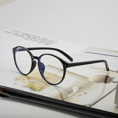 China For Reading Glasses Shape Glass Round Frame Tr90 Light Blue Ray Filter Glasses Optical Frames Eyewear for sale