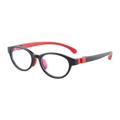 China For Children Reading Glasses Silicon Eellipse Frames TR Glasses Eyeglasses Blue Light Blocking Children Glasses Anti Blue Light Glasses for sale