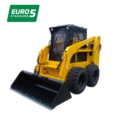 China Chinese Hotels Factory Mini Track Wheel Skid Steer Loader with Mulcher/Bucket Fork/Paddle Attachments for sale