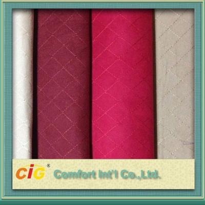 China 100% Polyester Embroidery Faux Suede Fabric , Sofa Upholstery Fabric for sale