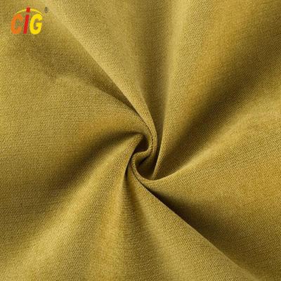 China Yellow Soft Polyester Velvet Fabric For Sofa / Furniture All Colors Are Available for sale