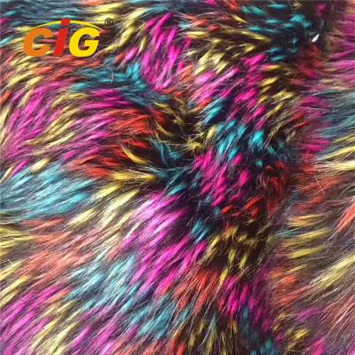 China 100% Polyester Faux Fur Fabric Car Seat Cover Long Pile Faux Fur Fabric for sale