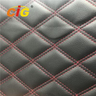 China Artificial Embroidery PU PVC Artificial Leather With Foam Bonded for Sofa for Car for sale