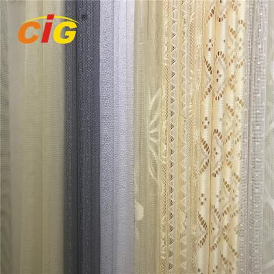 China 100 Polyester Lace Curtain Fabric , Lace Table Cloth Upholstery Fabric 50-200gsm Weight for sale