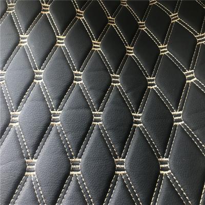 China Black Color Fake Leather Fabric / Artificial Leather Cloth SGS Certification for sale