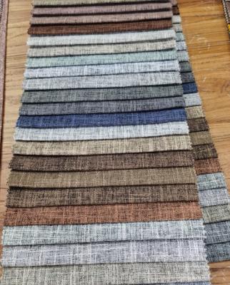 China EN71 Polyester Linen Jacquard Fabric Width 150cm With Brushed Backing for sale