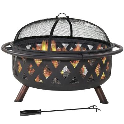 China ODM Diameter 85cm Metal Fire Pit For Outdoor Garden BBQ for sale