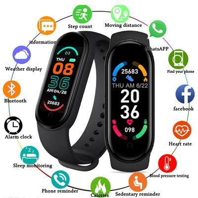 China APP Control M6 Smart Watch Fitness Tracker Reloj Heart Rate Monitor Smart Bracelet Sport SmartWatch Wearable Devices for sale