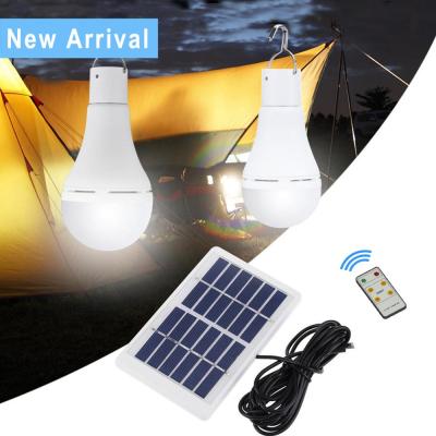 China Outdoor Outdoor Rechargeable Led Bulb USB Emergency Lamp Portable Solar Charging Camping Light for sale