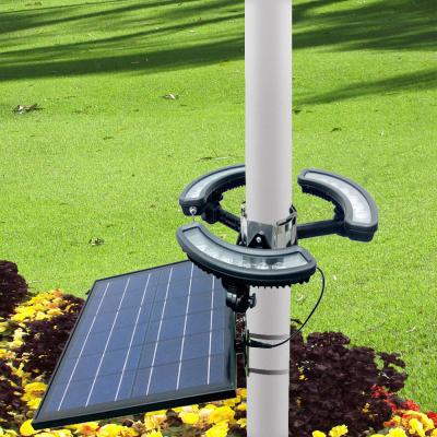 China On pole to light the flag or light down the garage/wall/garden outdoor super shine solar flag pole lights with circle for yard decoration for sale